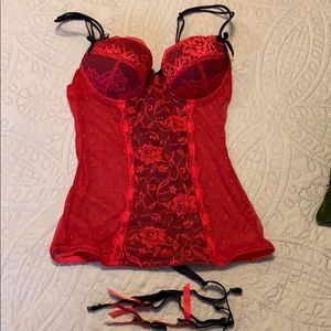 Black & Red Corset top